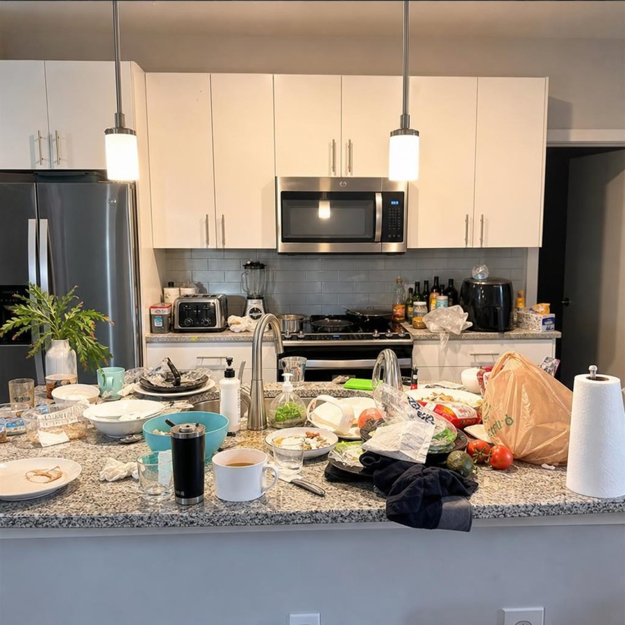 Messy Kitchen Counter