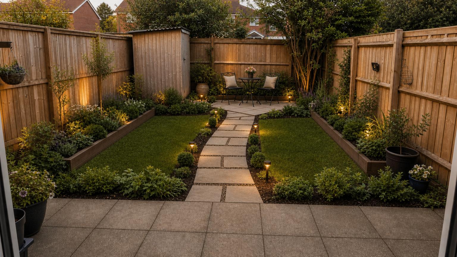 Backyard after AI landscape design